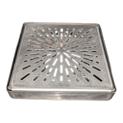 Custom Pattern 5"x5" Stainless Steel Drain Grate - Drain Grates