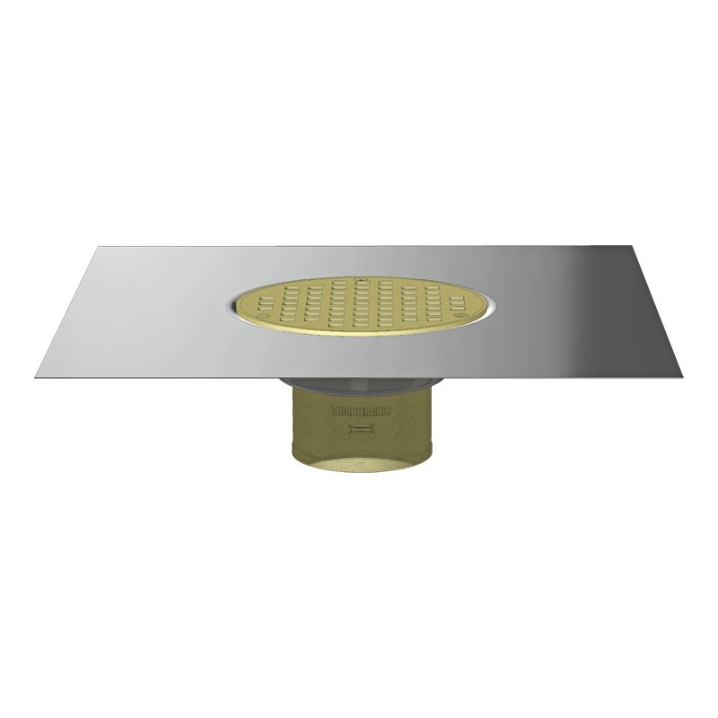 Stainless Steel Commercial Thin Membrane Deck Drain | Thunderbird Products
