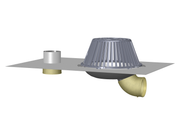 TPO or PVC-CLAD Stainless Steel Side Outlet Roof Drain with Overflow - TPO/PVC Roof Drains w/ Overflow