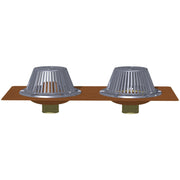 Commercial Bottom Outlet Roof Drain with Overflow - Copper Roof Drains